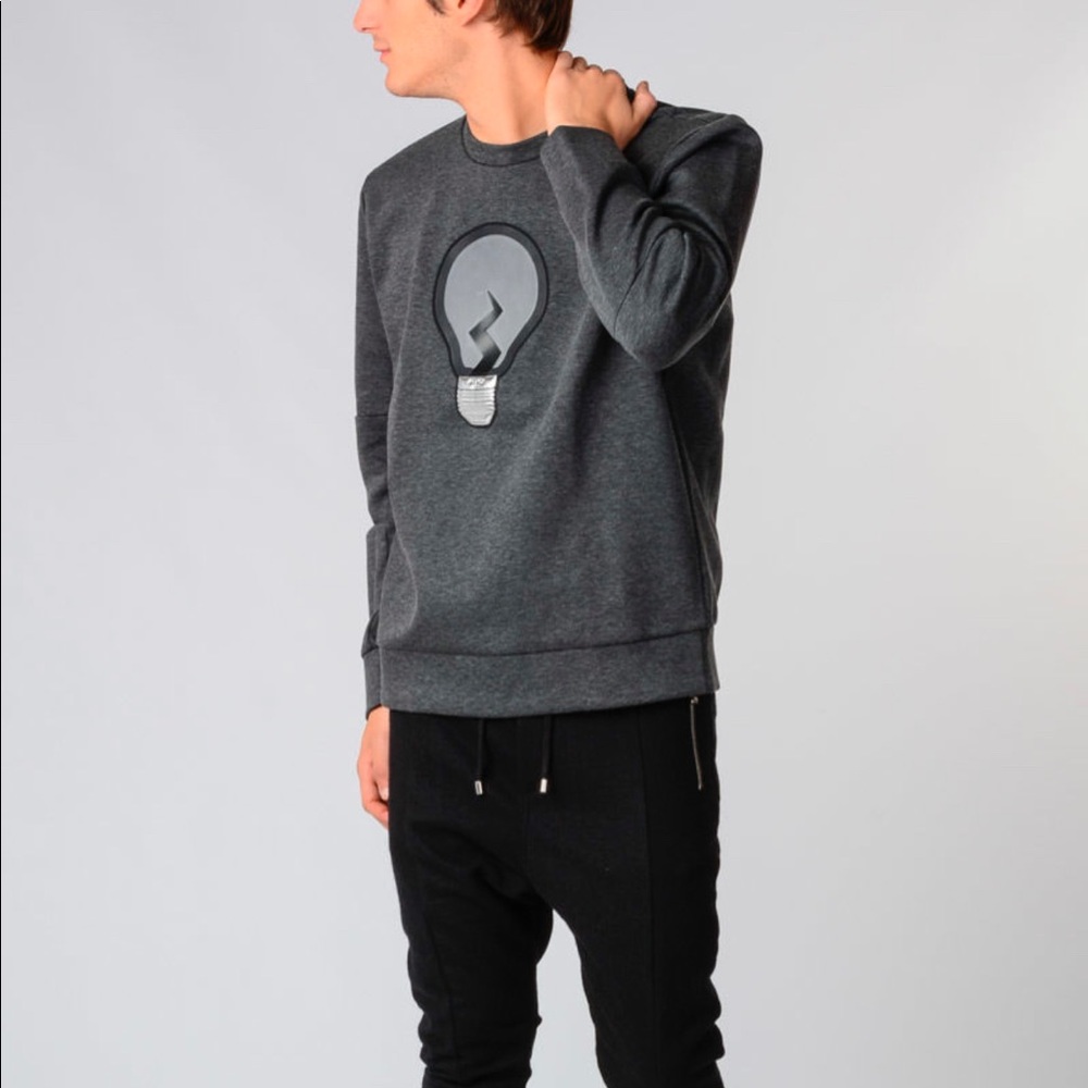 COTTON BLEND LIGHT BULB SWEATSHIRT